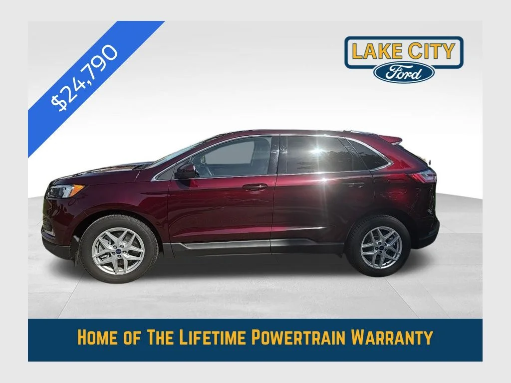 Used 2022 Burgundy Velvet Metallic Tinted Clearcoat Ford SEL image 1