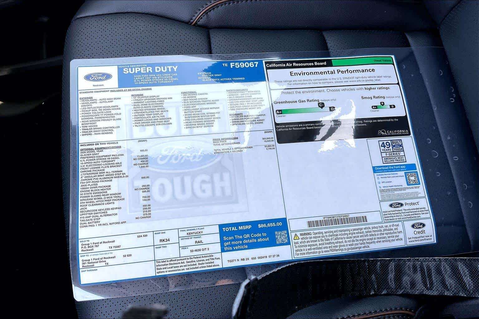 New 2026 Glacier Gray Metallic Tri-Coat Ford F-250® Lariat® image 19