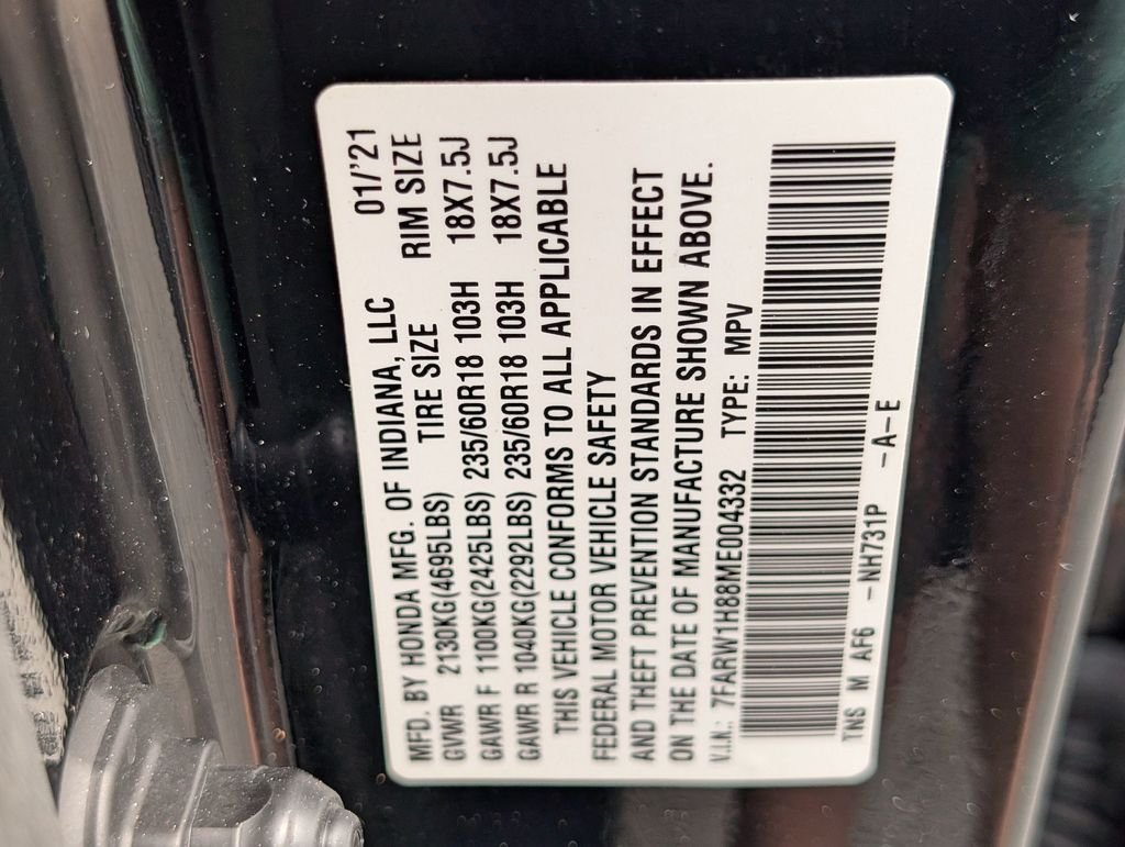 Used 2021 Black Honda EX-L image 31
