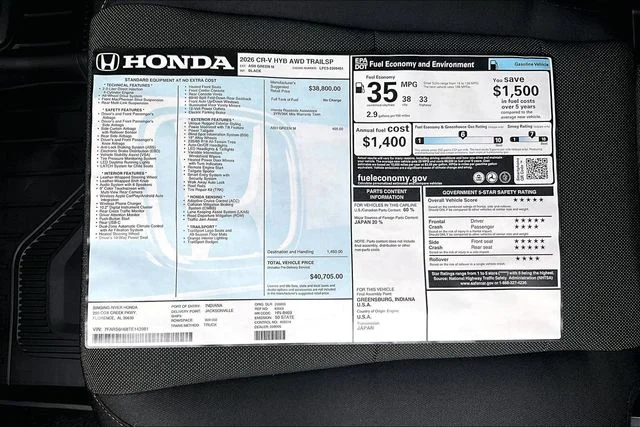 New 2026 Ash Green Metallic Honda AWD TrailSport Hybrid image 22