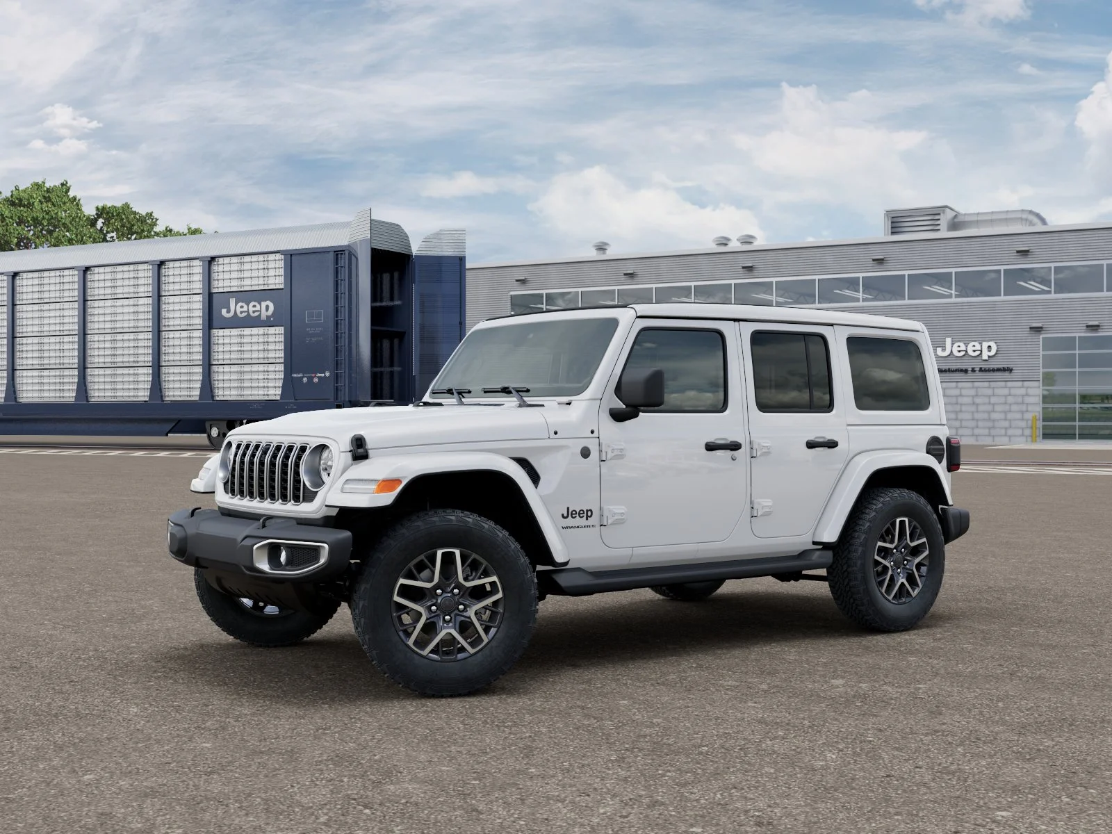 New 2026 Bright White Clear-Coat Exterior Paint Jeep Sahara image 1