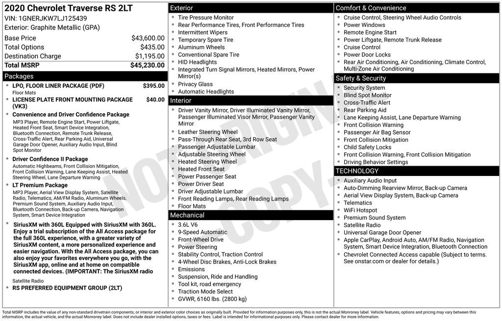 Used 2020 Graphite Metallic Chevrolet RS image 4