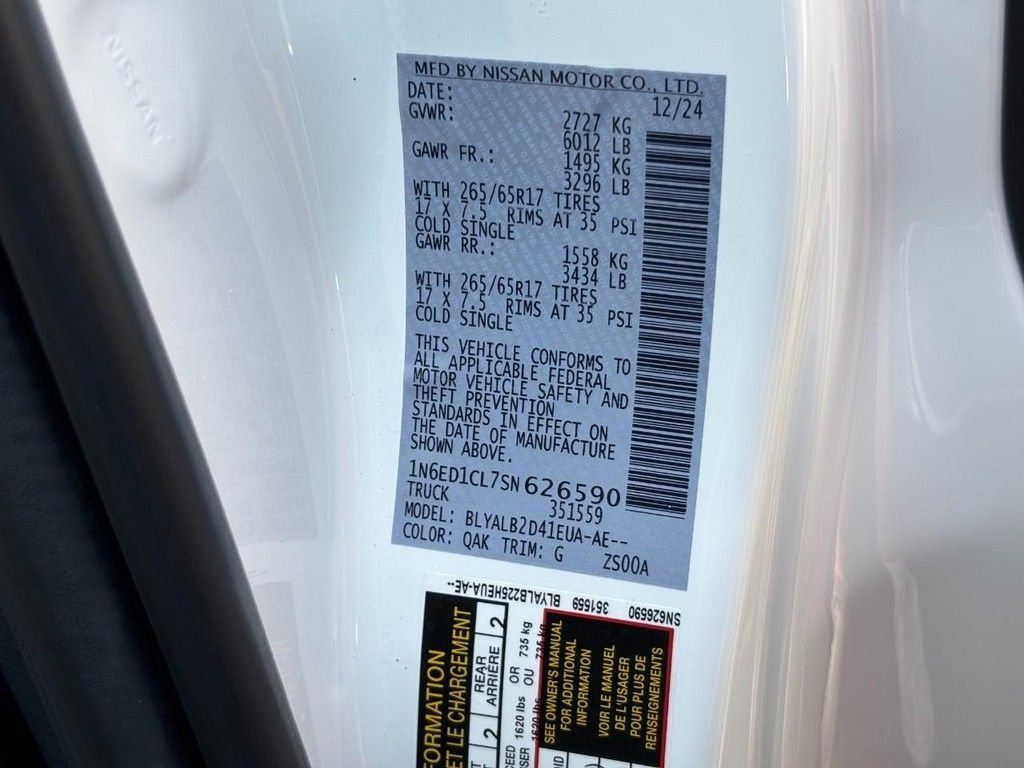 2025 Nissan Frontier SV - Photo 20