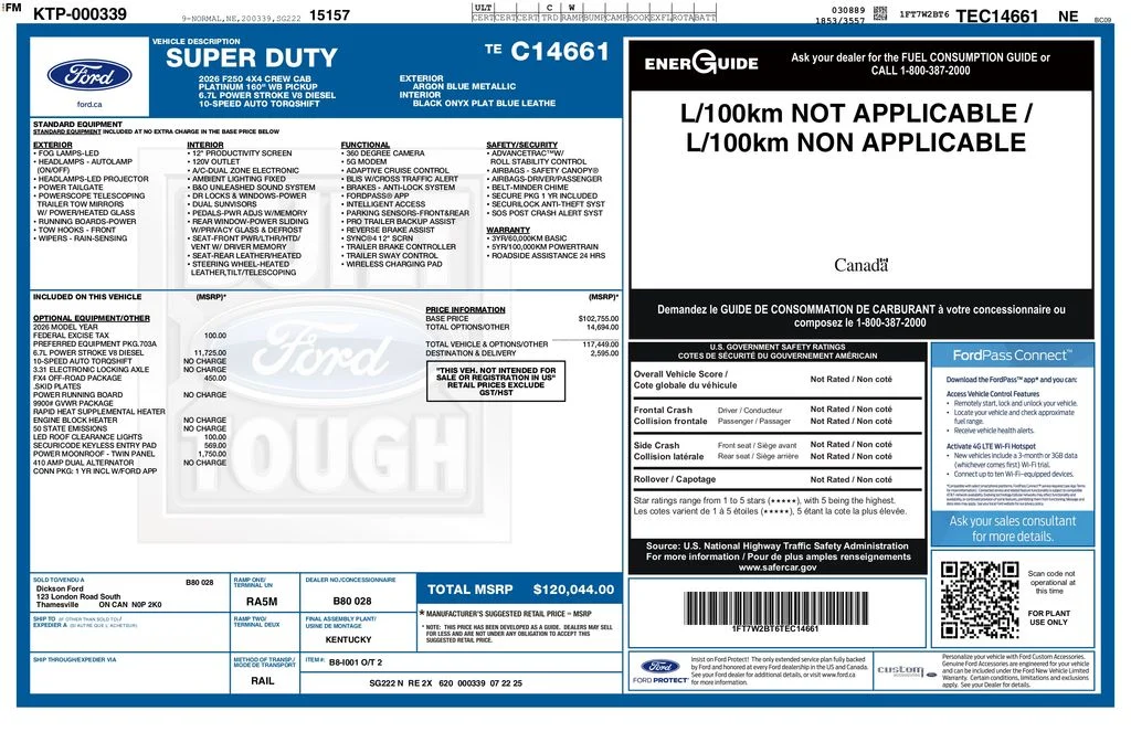 Certified Used 2026 Blue Ford Platinum image 3