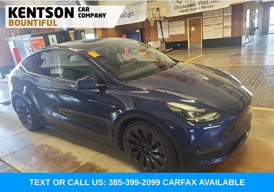 Used 2022 Blue Tesla Performance image 2