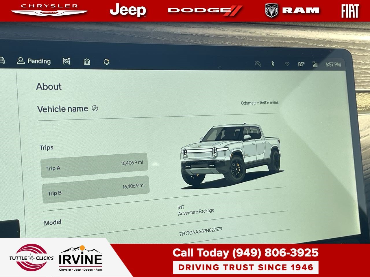 Used 2023 Glacier White Rivian Adventure image 27