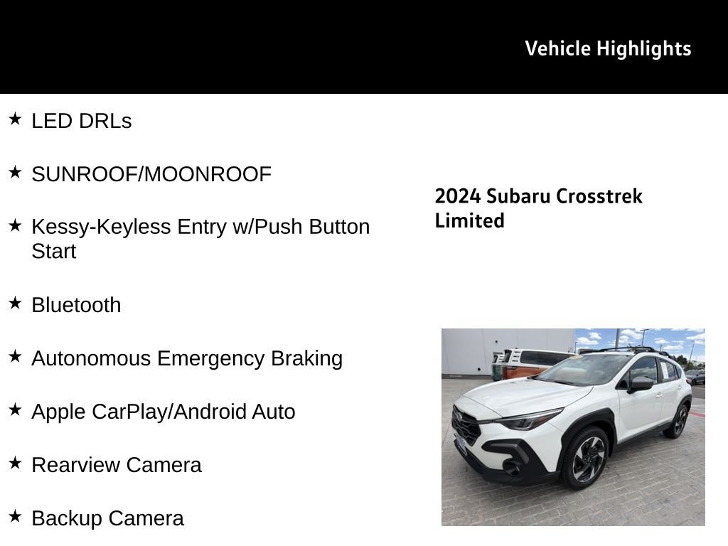 Used 2024 Crystal White Pearl Subaru Limited image 26
