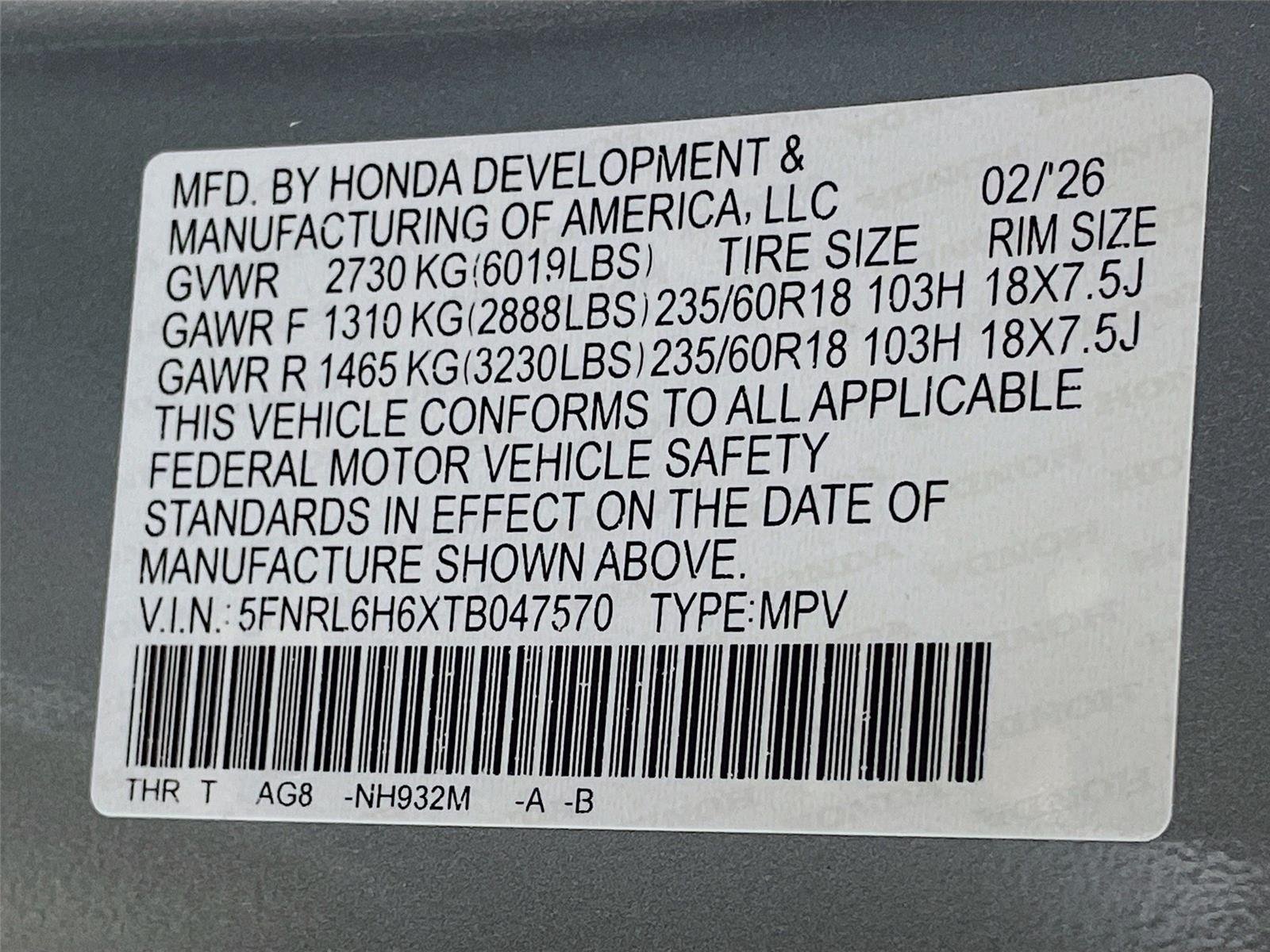 2026 Honda Odyssey EX-L - Photo 24