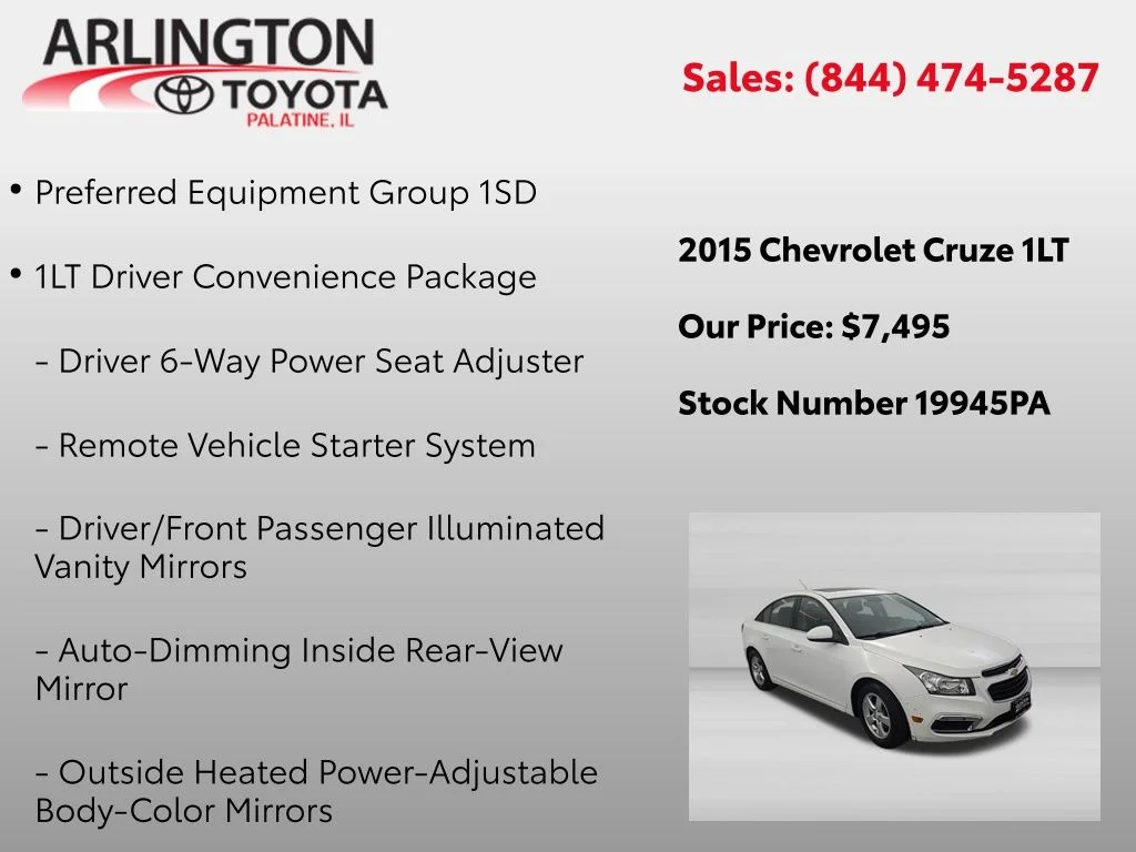 Used 2015 Chevrolet Cruze 1LT with VIN 1G1PC5SB0F7159580 for sale in Palatine, IL