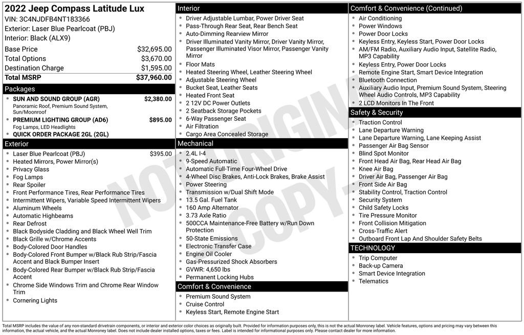 Used 2022 Blue Jeep Latitude Lux image 5