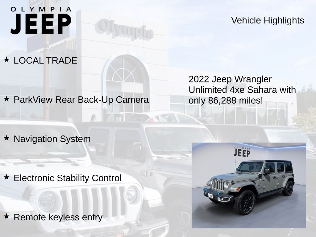 Used 2022 Gray Jeep Unlimited Sahara 4xe image 7