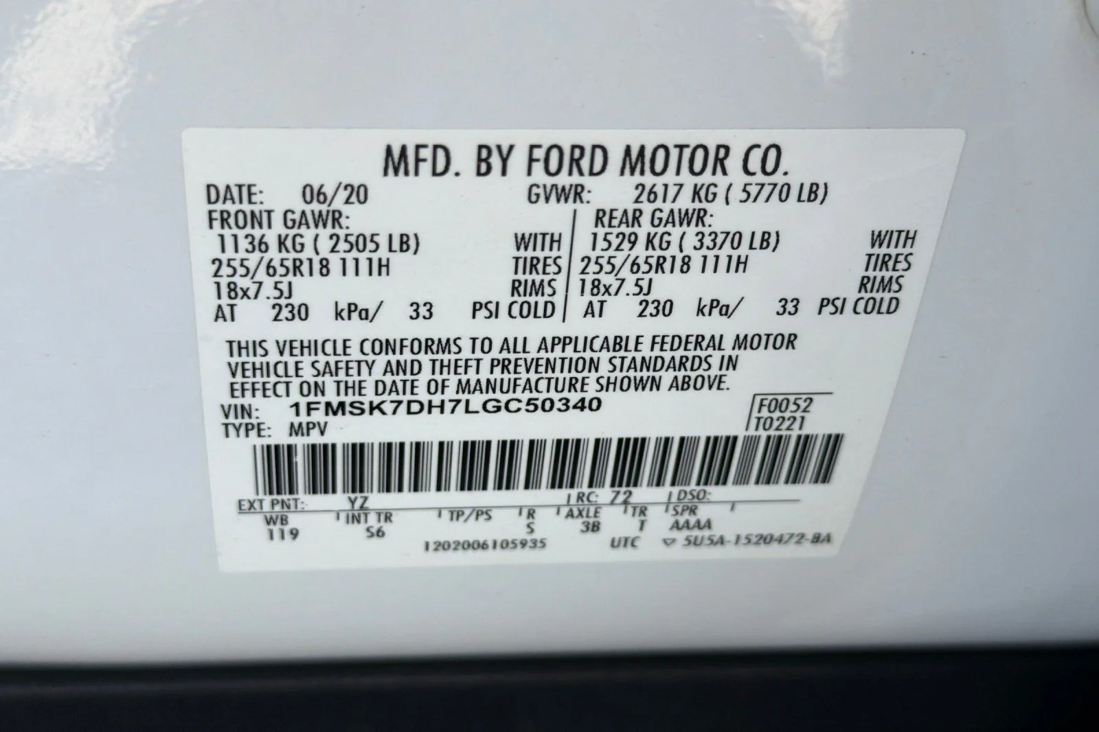 Used 2020 White Ford XLT image 46