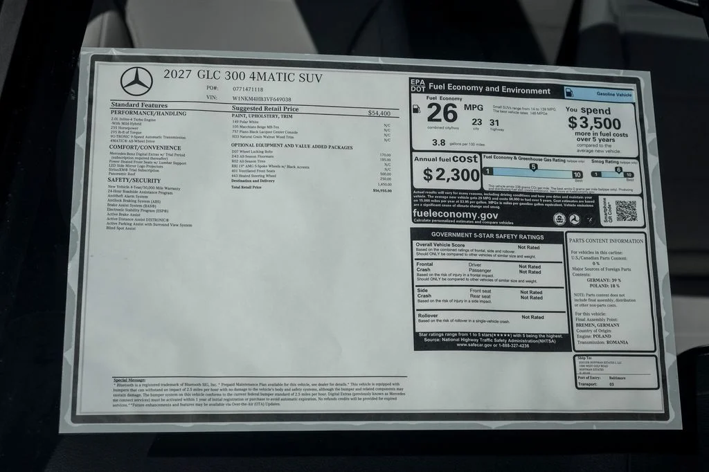 New 2027 Polar White Mercedes-Benz GLC 300 image 22