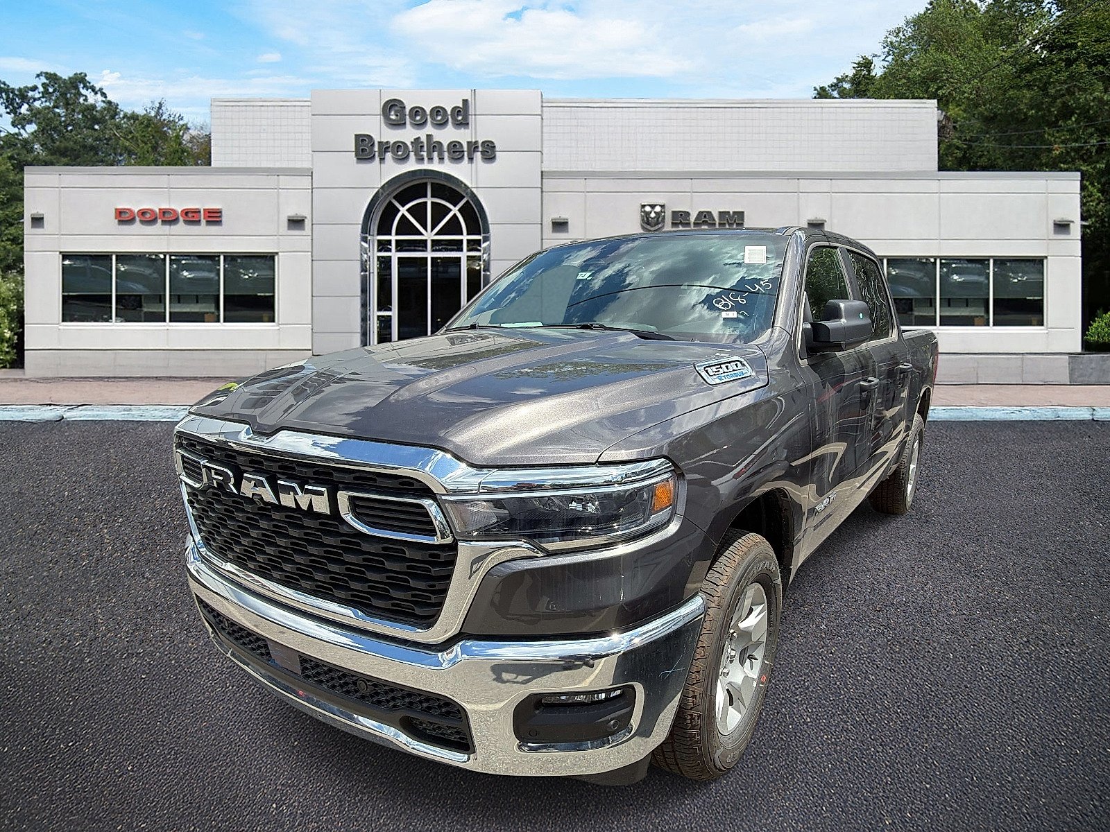 New 2026 Granite Crystal Metallic Clear-Coat Exterior Paint RAM Big Horn Crew Cab 4x4 5