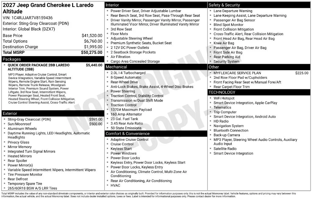 New 2027 Gray Jeep Laredo Altitude image 45