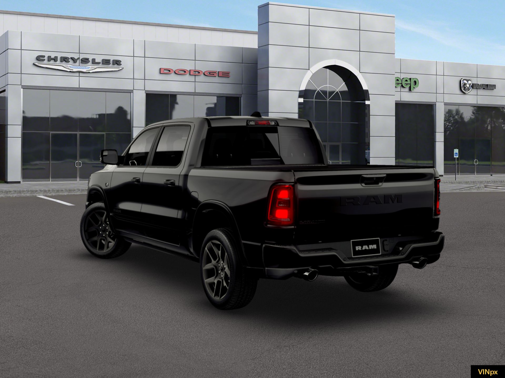 New 2026 Diamond Black Crystal Pearl-Coat Exterior Paint RAM Laramie image 17