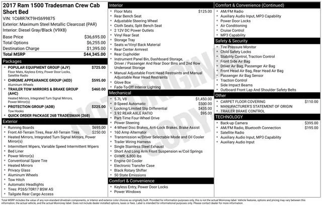 Used 2017 Maximum Steel Metallic Clearcoat Ram Tradesman image 33