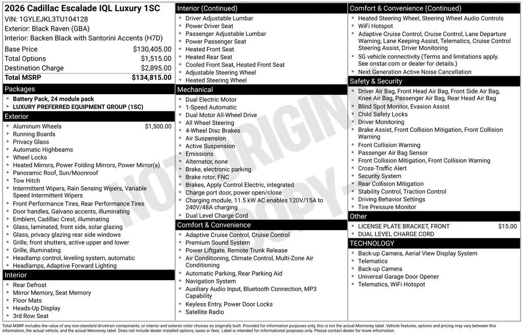 New 2026 Black Raven Cadillac Luxury image 45