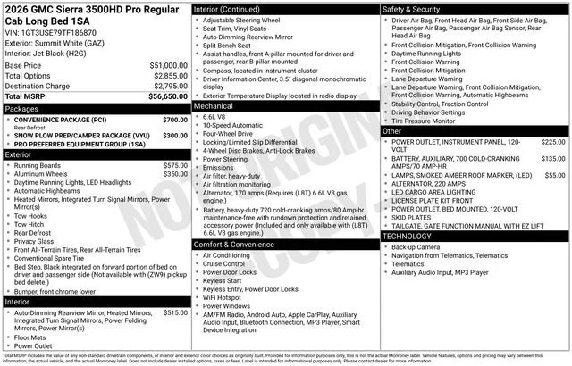 2026 GMC Sierra 3500 HD Pro