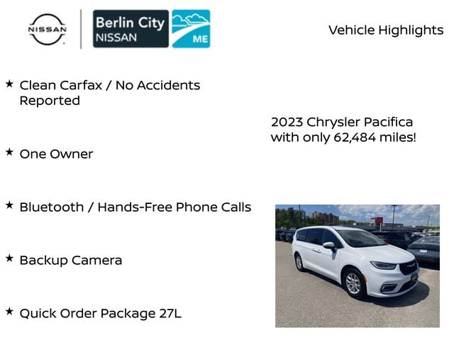 Used 2023 Bright White Clearcoat Chrysler Touring L image 7