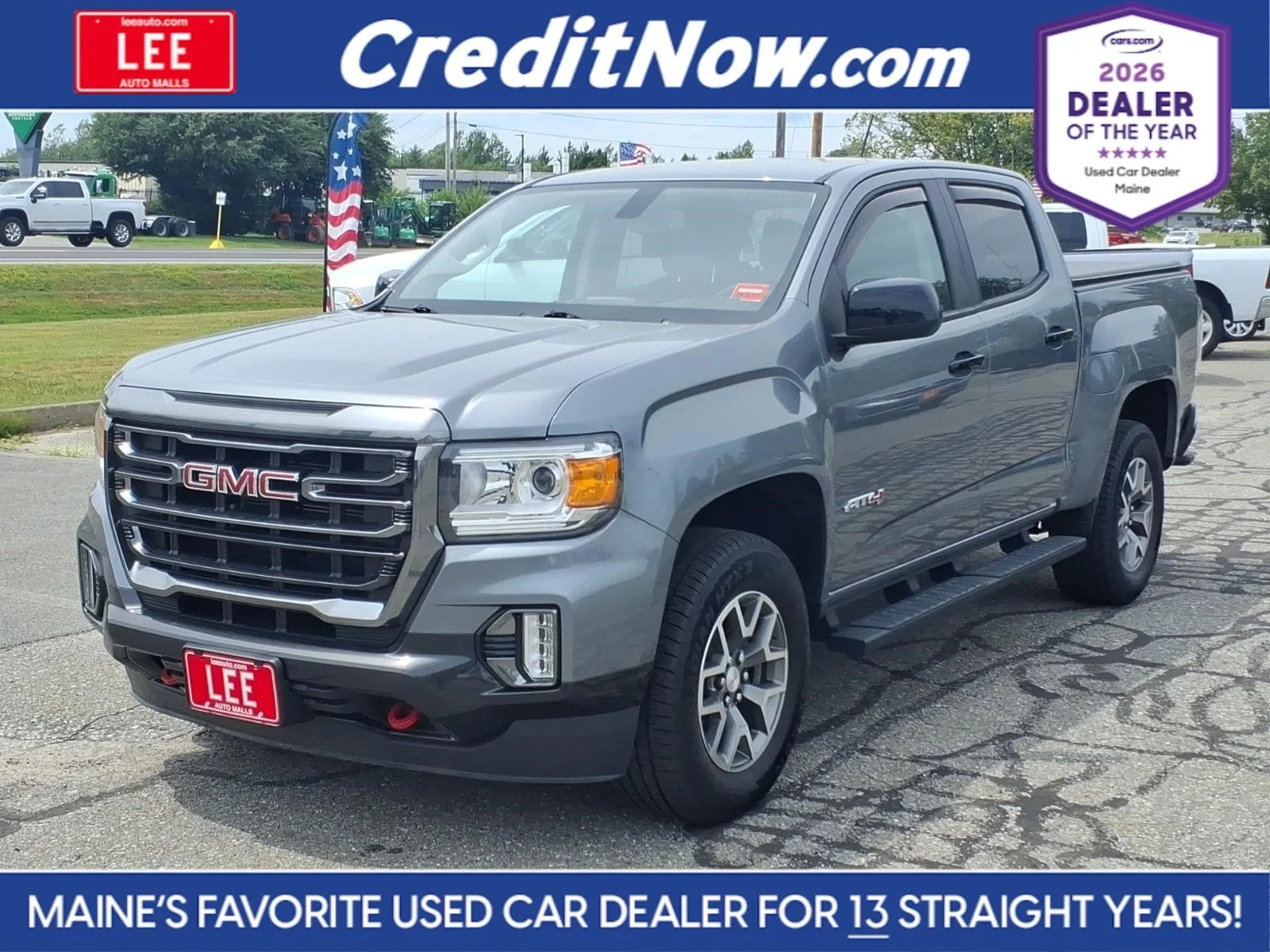 Used 2021 Steel Metallic GMC AT4 w/Cloth image 1