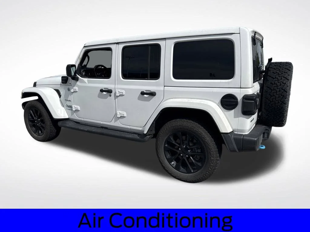 Certified Used 2022 Bright White Clearcoat Jeep Unlimited Sahara 4xe image 3