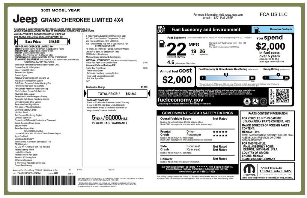 Used 2023 Red Jeep Limited image 3