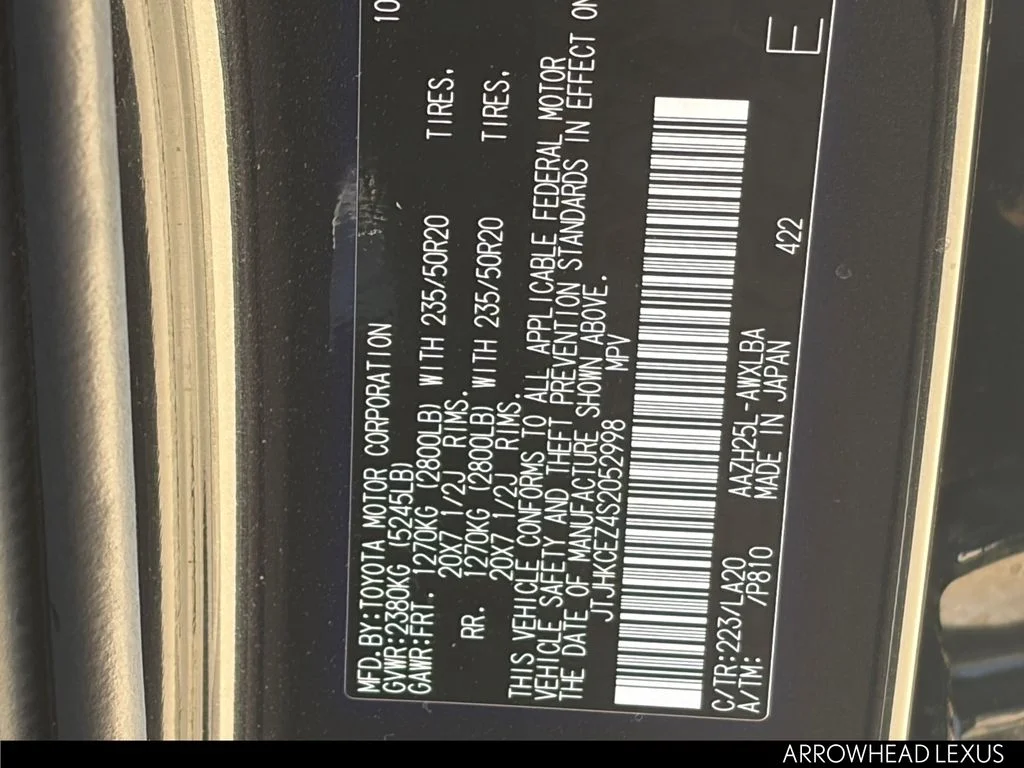 Used 2025 Black Lexus 350h Luxury image 38
