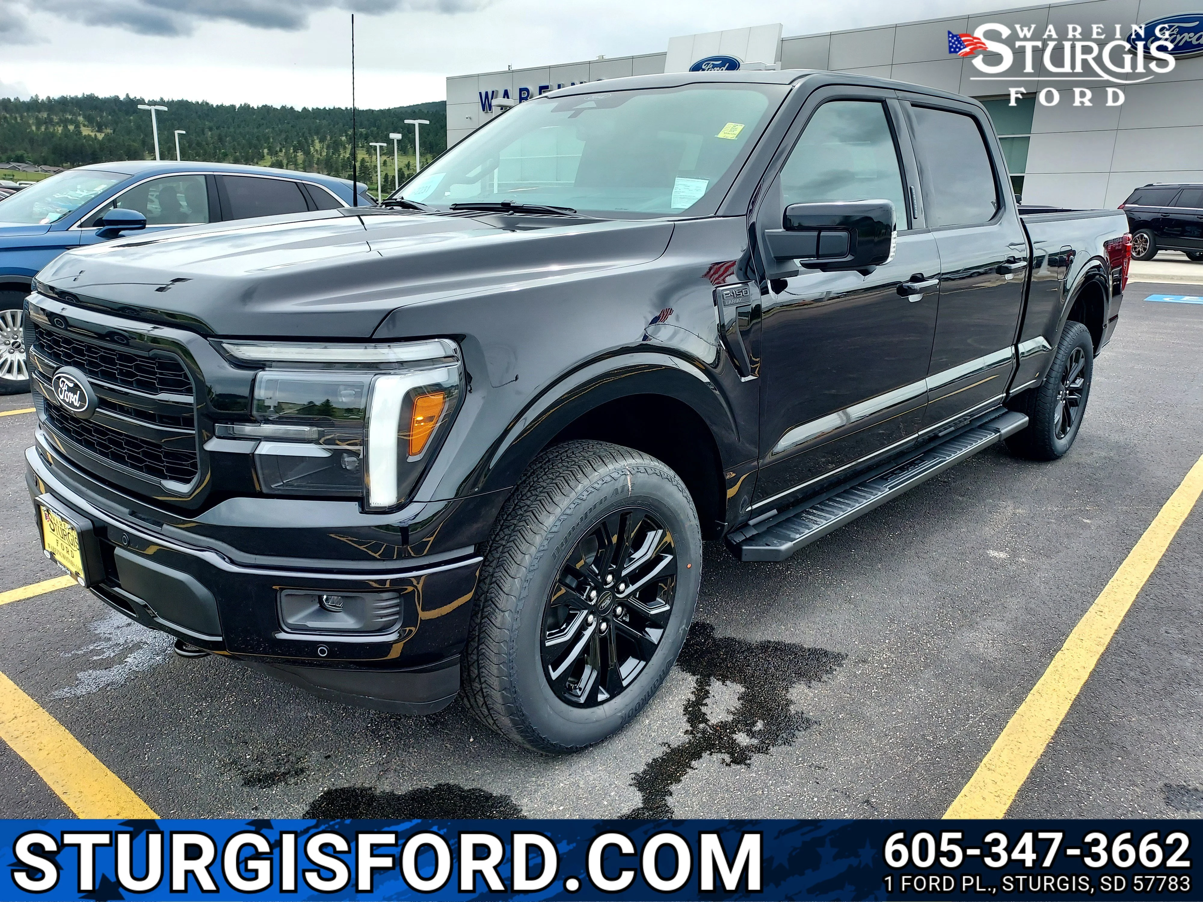 New 2026 Agate Black Metallic Ford LARIAT image 1