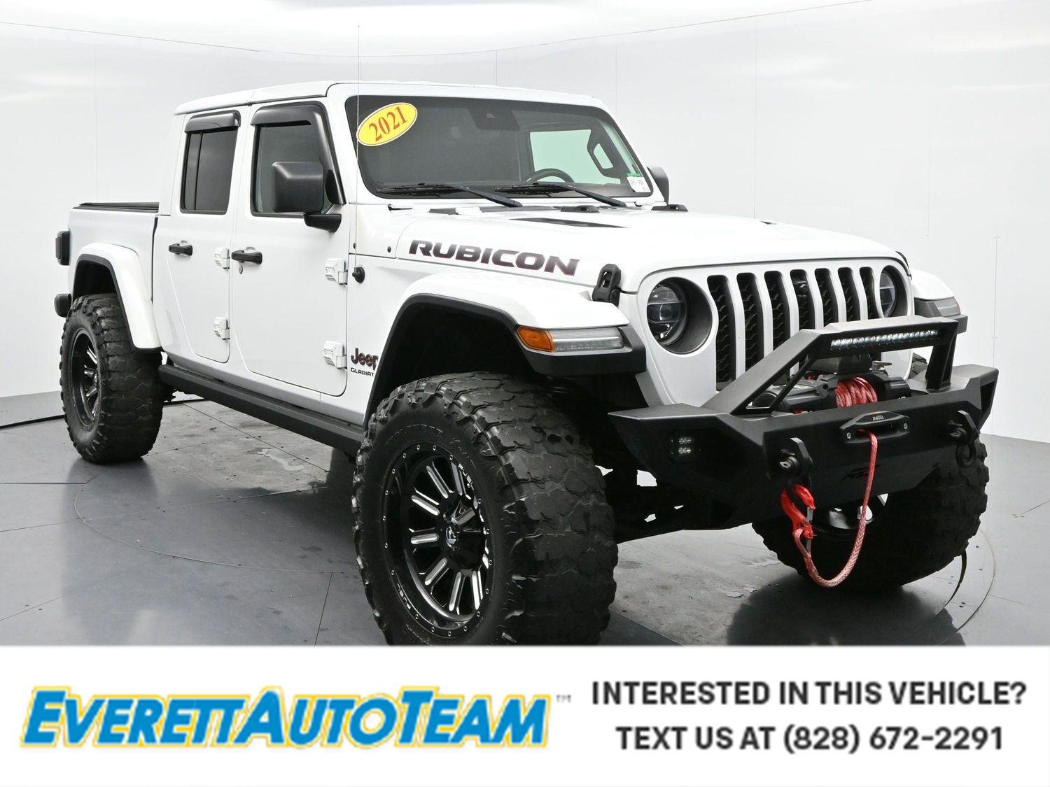 Used 2021 Bright White Clearcoat Jeep Rubicon image 1