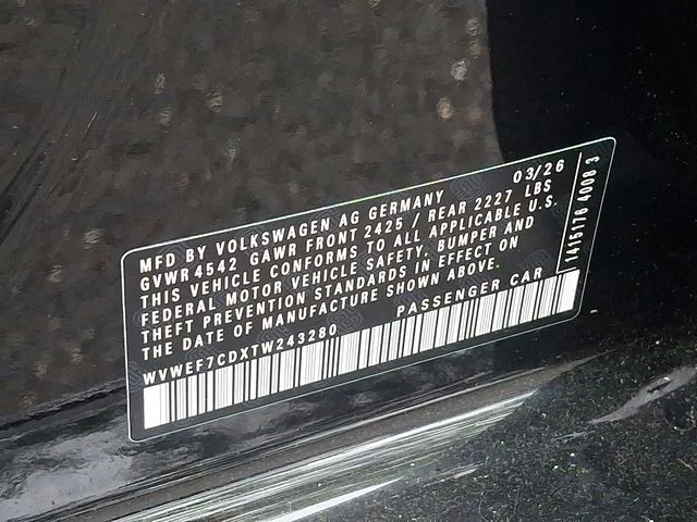 New 2026 Black Volkswagen Base image 14