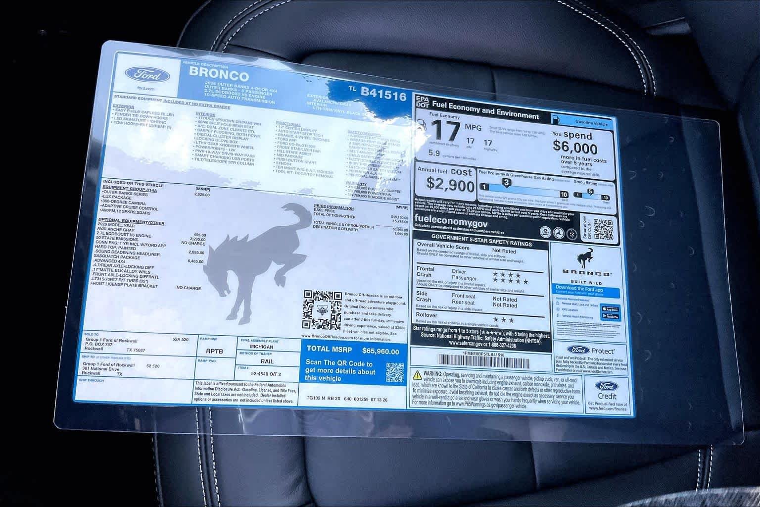 New 2026 Avalanche Gray Ford Outer Banks® image 19