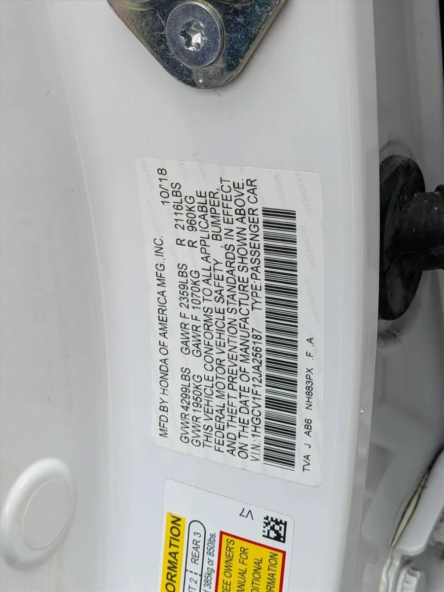 Used 2018 White Honda LX 1.5T image 24