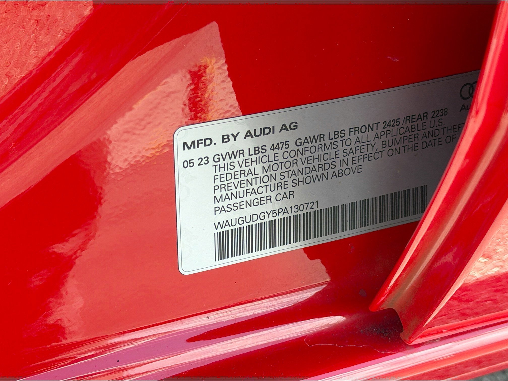 Used 2023 Tango Red Audi Premium image 42