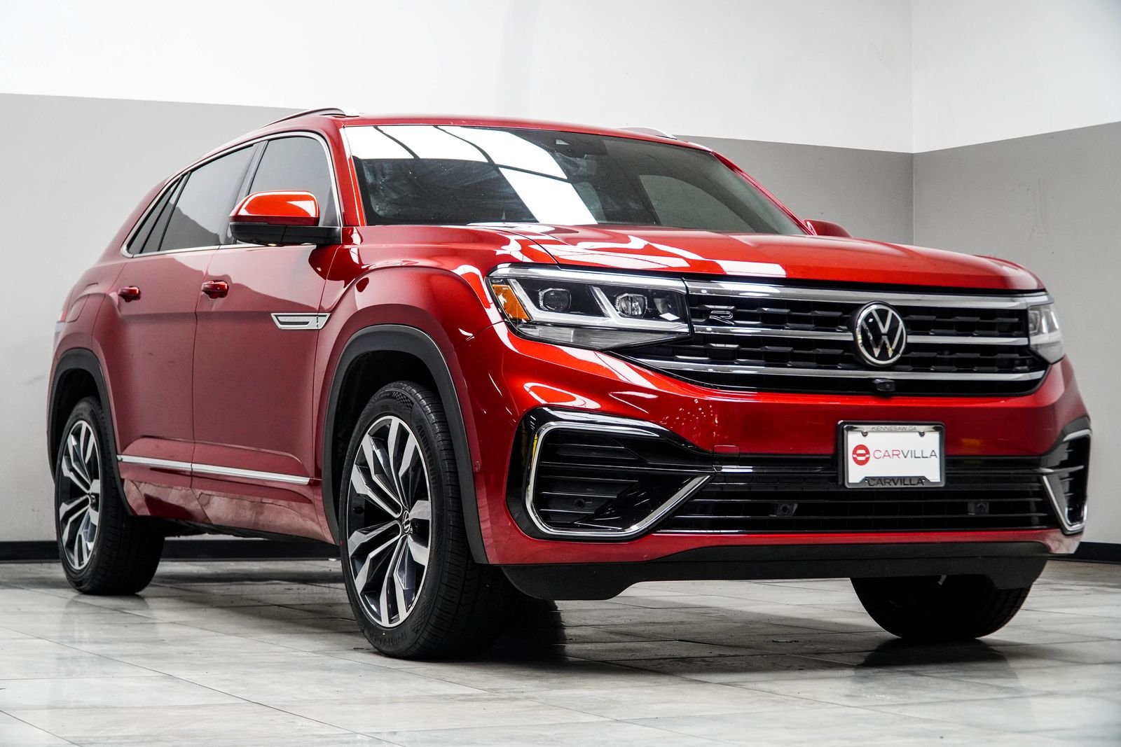 Used 2020 Red Volkswagen 3.6L V6 SEL Premium R-Line image 4