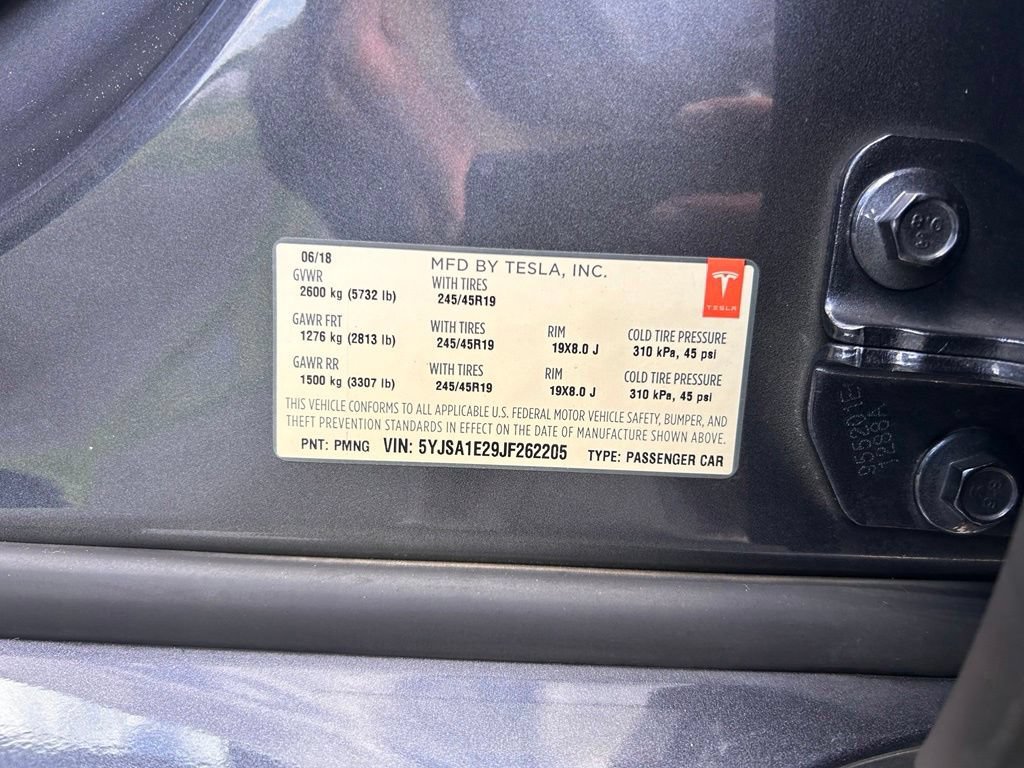 Used 2018 Gray Tesla 75D image 15