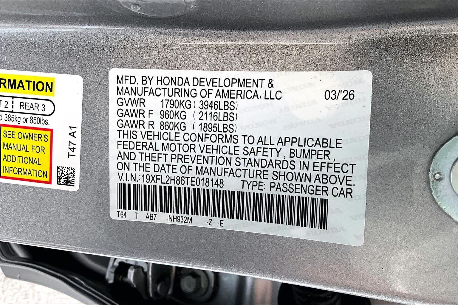 2026 Honda Civic Hatchback Sport - Photo 32