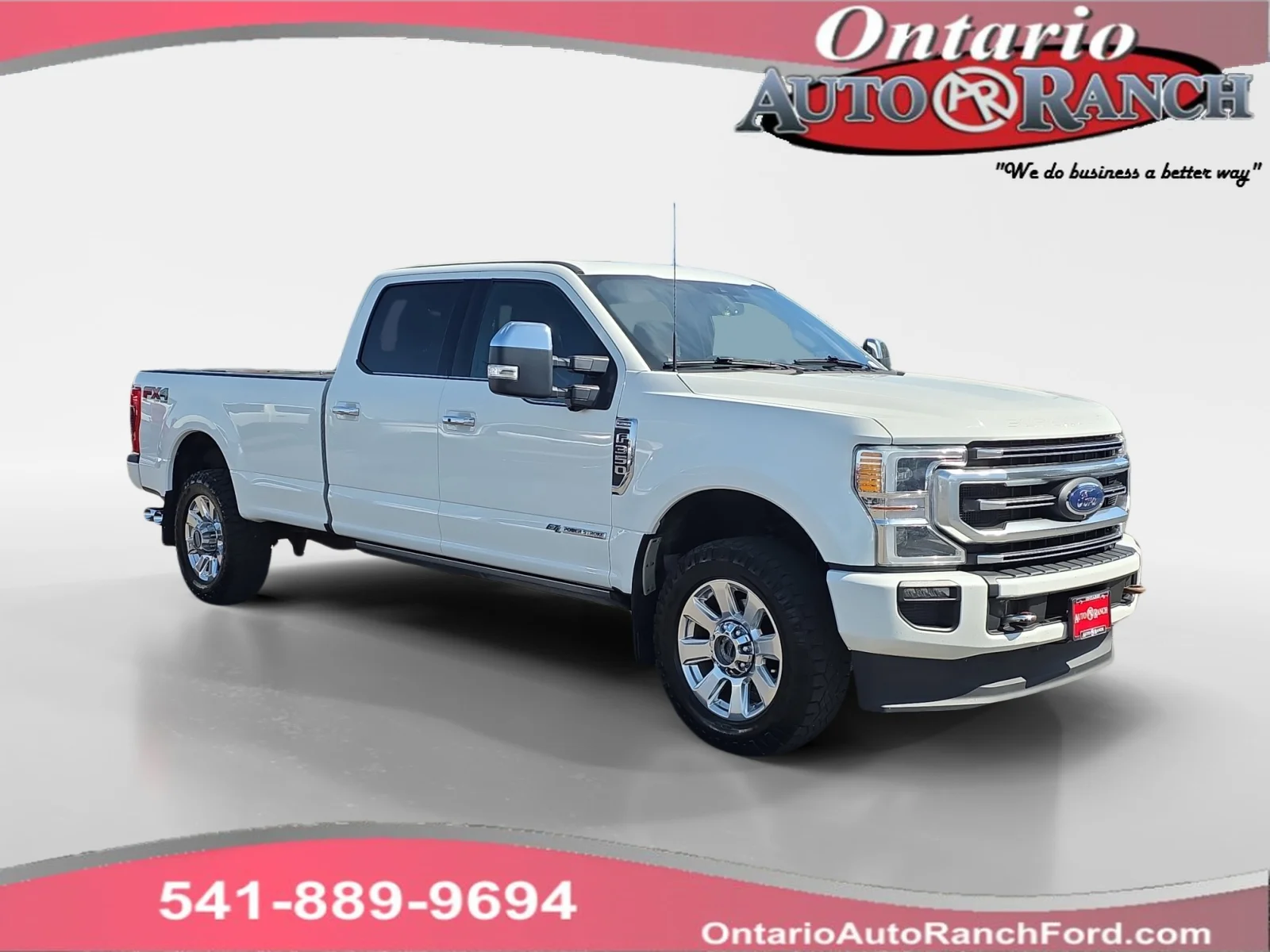Used 2022 Star White Metallic Tri-Coat Ford Platinum image 1