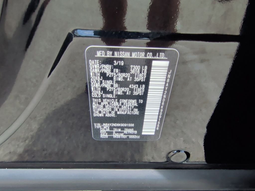 Used 2019 Super Black Nissan SL image 55