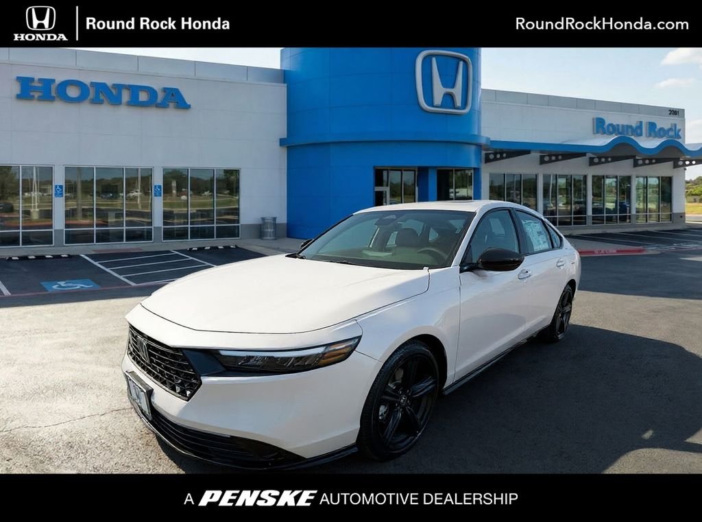 New 2026 Platinum White Pearl Honda Sport-L Hybrid image 1