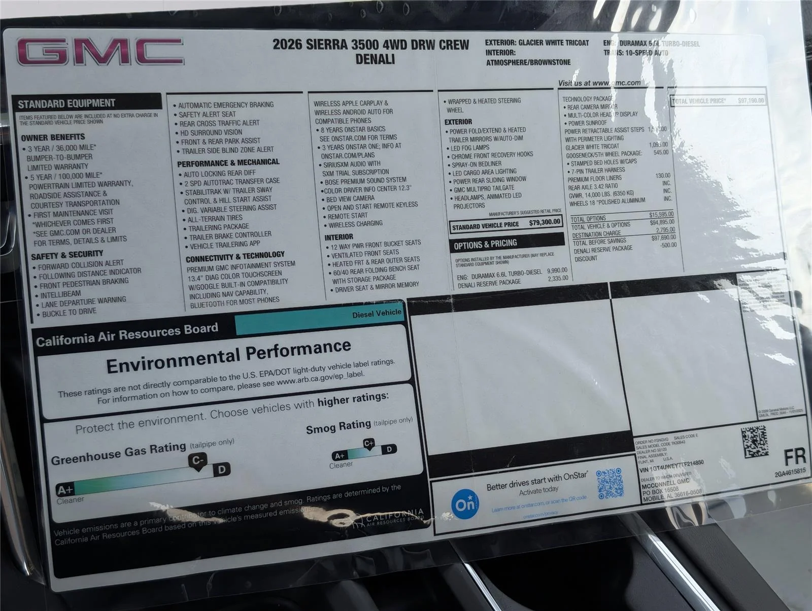 New 2026 Glacier White Tricoat GMC Denali DRW image 38