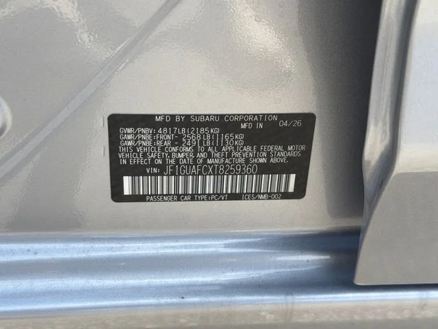 New 2026 ICE SILVER METALLIC Subaru Sport image 26