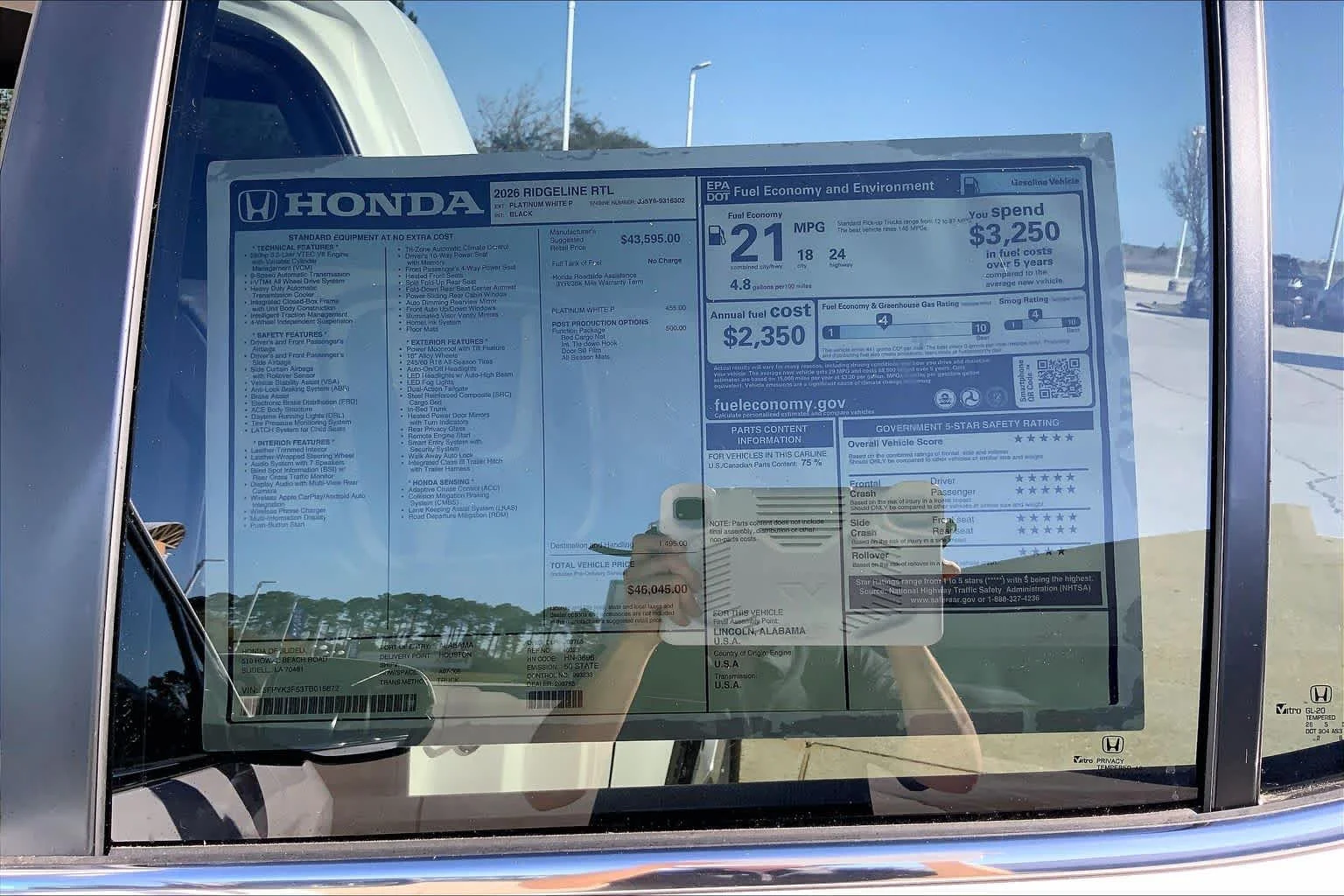2026 Honda Ridgeline RTL - Photo 20