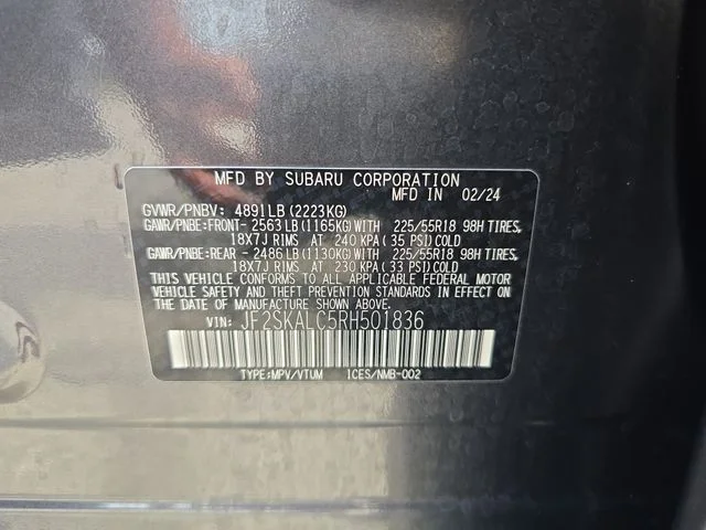 Used 2024 Gray Subaru Limited image 30