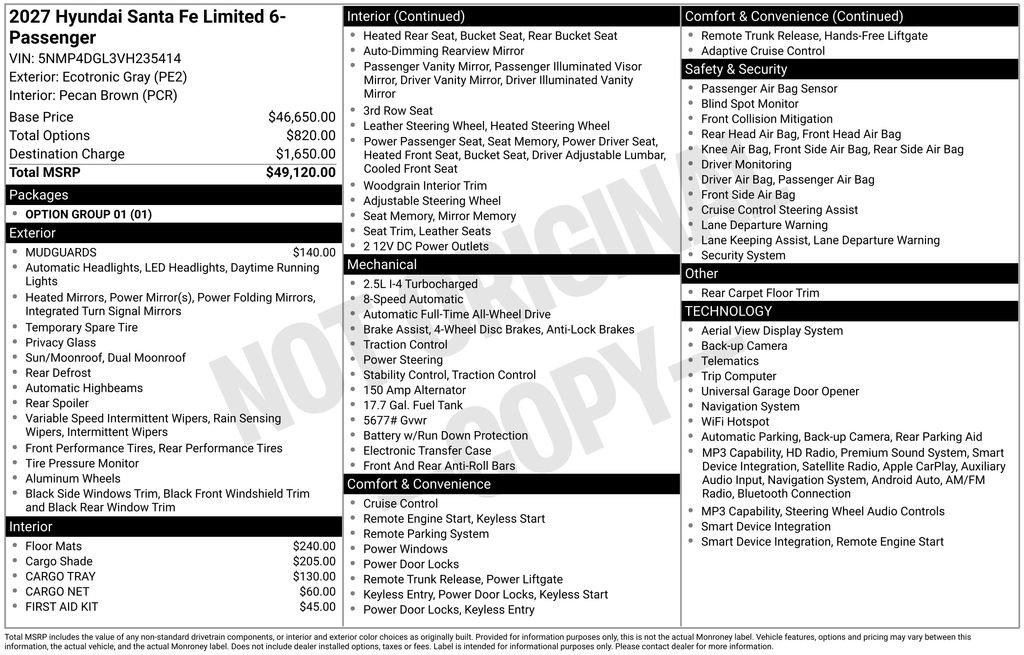 New 2027 Gray Hyundai Limited AWD image 19