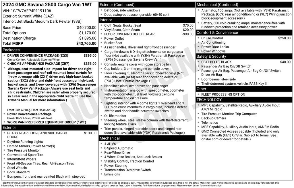 2024 GMC Savana Cargo Work Van - Photo 26