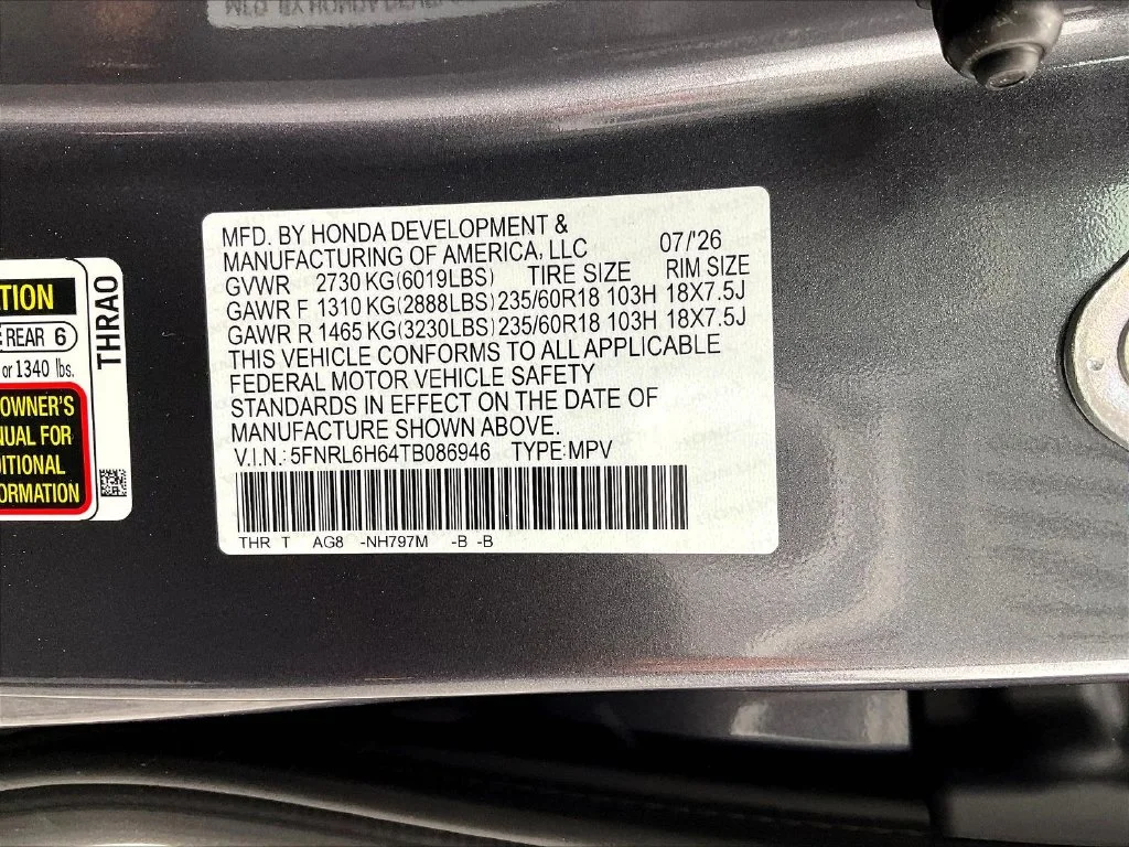 New 2026 Modern Steel Metallic Honda EX-L image 22