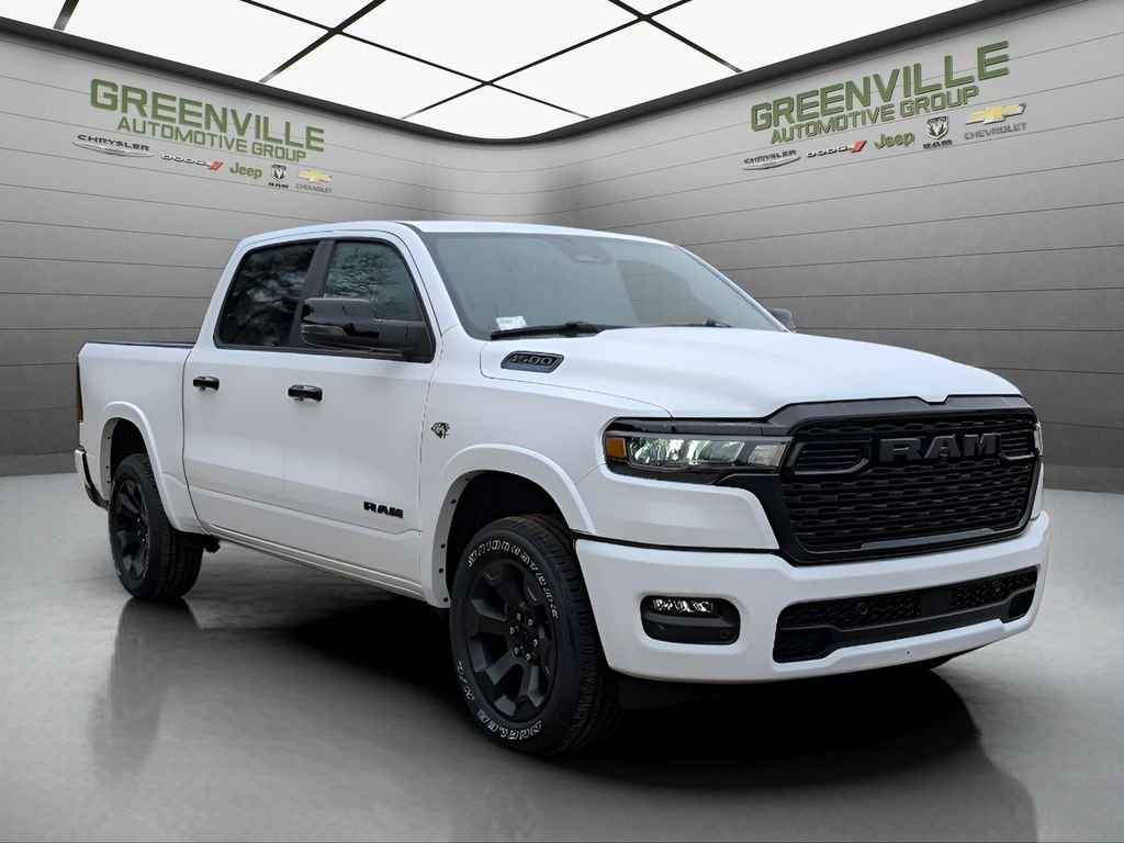 New 2026 Bright White Clear-Coat Exterior Paint RAM Big Horn Night Edition Hemi 4x4 Crew Cab image 10