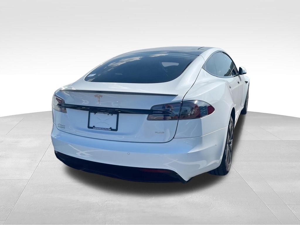 Used 2021 White Tesla Plaid image 8