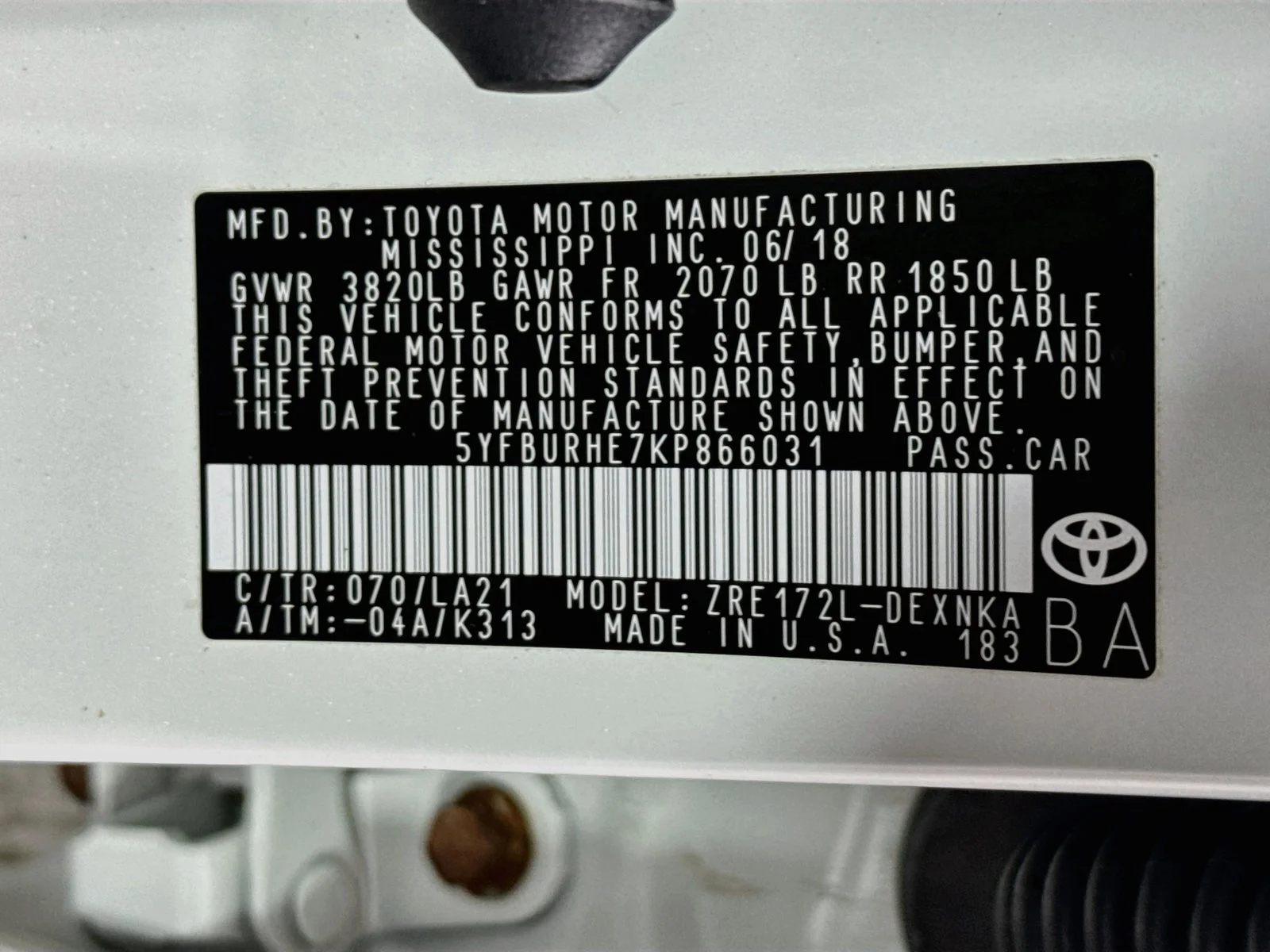 Certified Used 2019 White Toyota XLE image 32